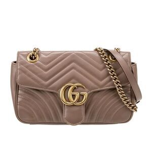 Authentic Gucci GG Small Marmont Matelasse Shoulder Bag